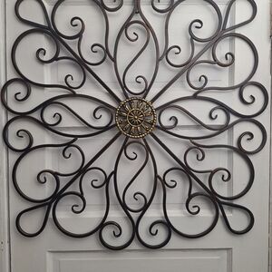 Decorative Metal Wall Art with Gold Accents